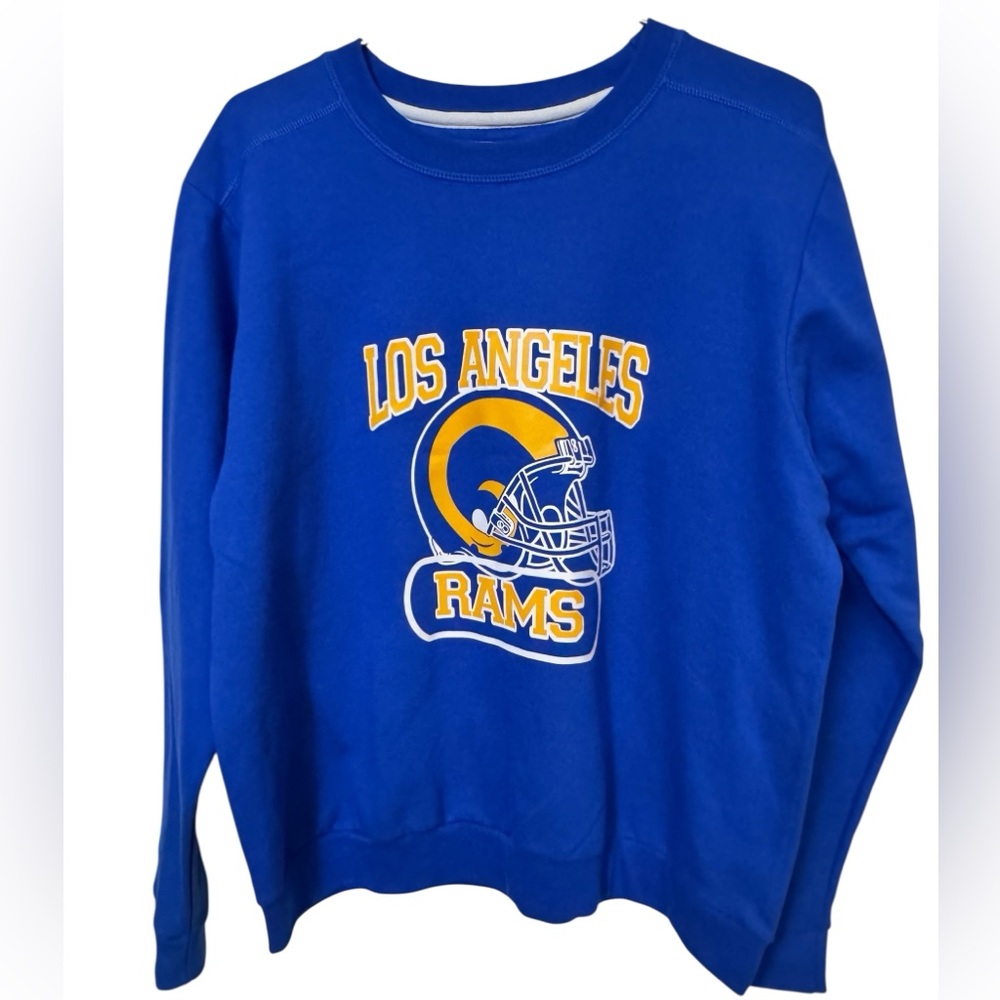 Anvil Vintage Blue Los Angeles Rams NFL Crew Neck Sweatshirt Women’s L MINTY